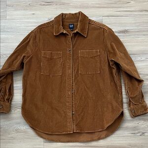GAP Brown Corduroy Button-Up Shirt